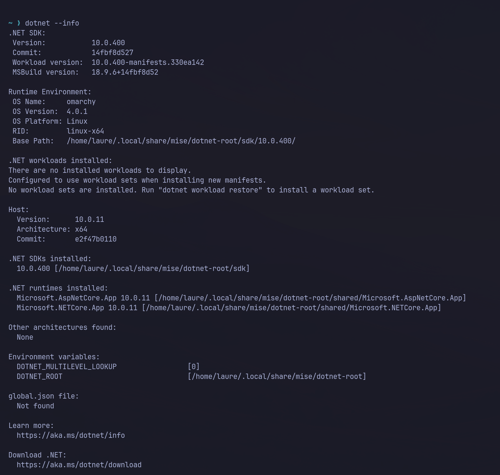 .NET info