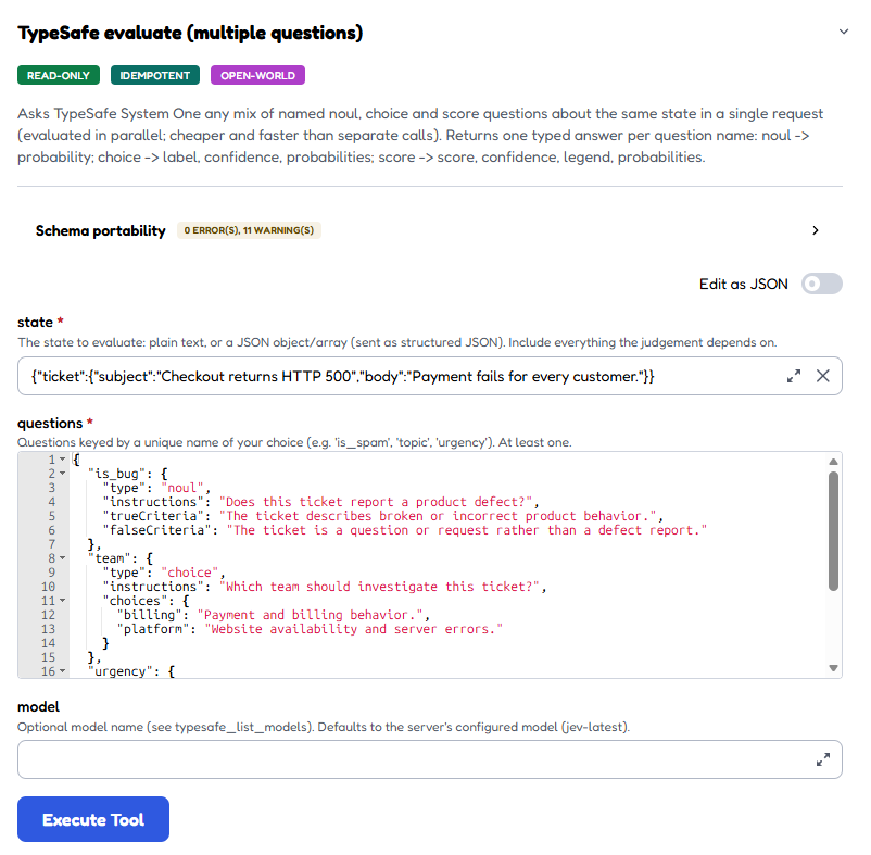 MCP Inspector .NET Typesafe MCP Evaluate Response