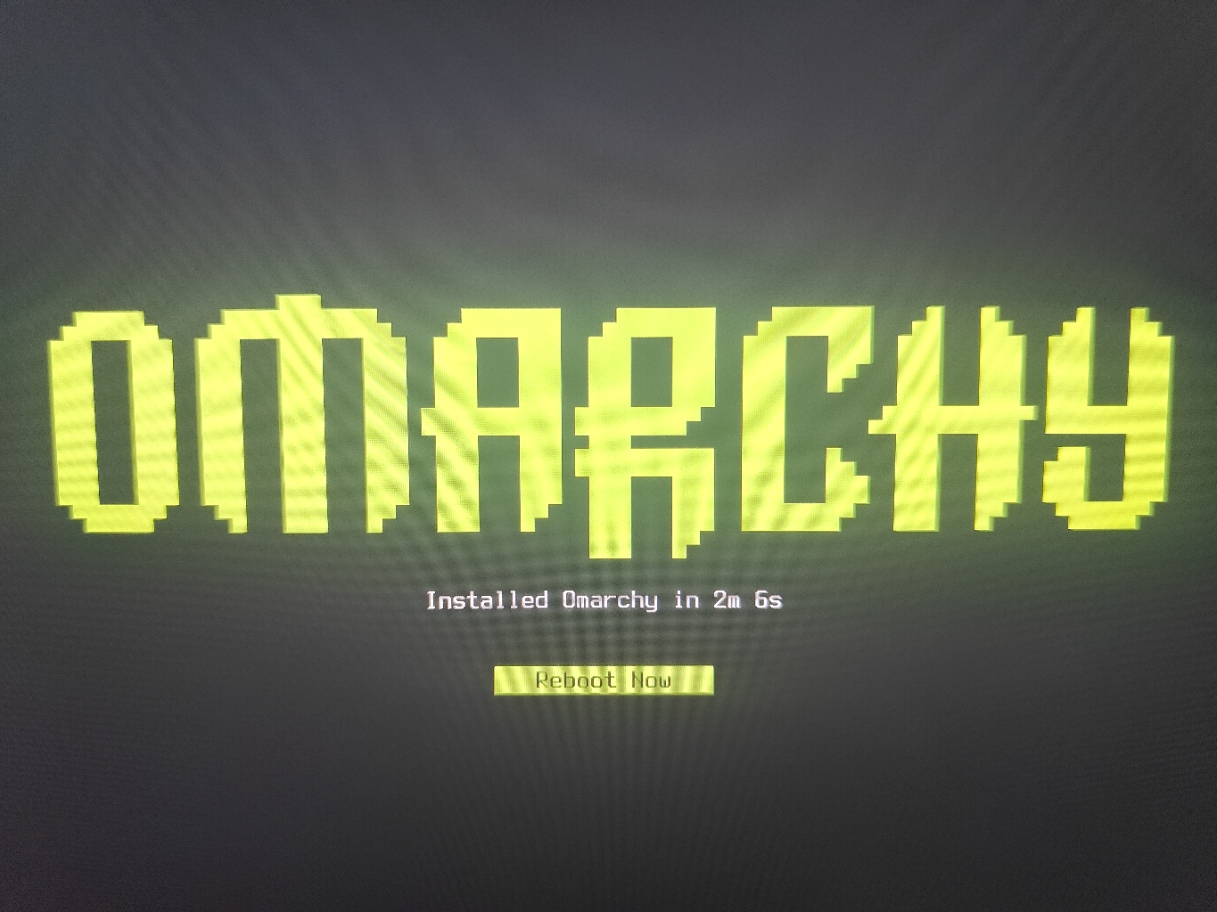omarchy installation in two minutes